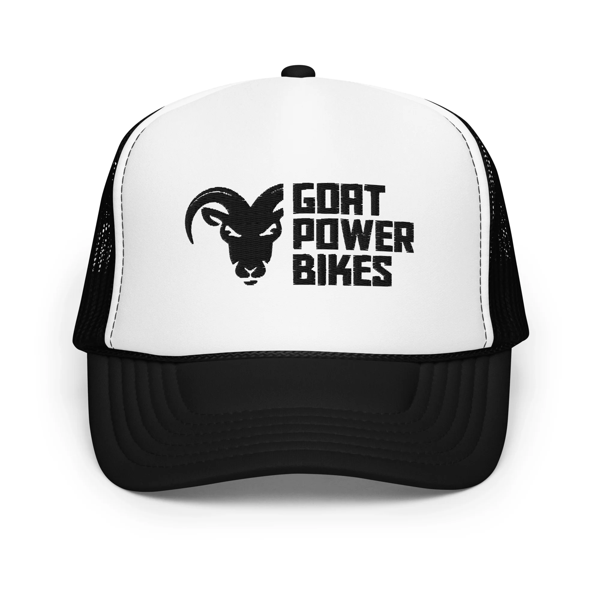 Foam Trucker Hat with Black Embroidery