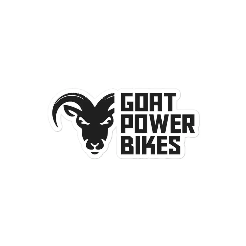 Goat Power Bikes Black Sticker - Vinyl Decal - Image 2